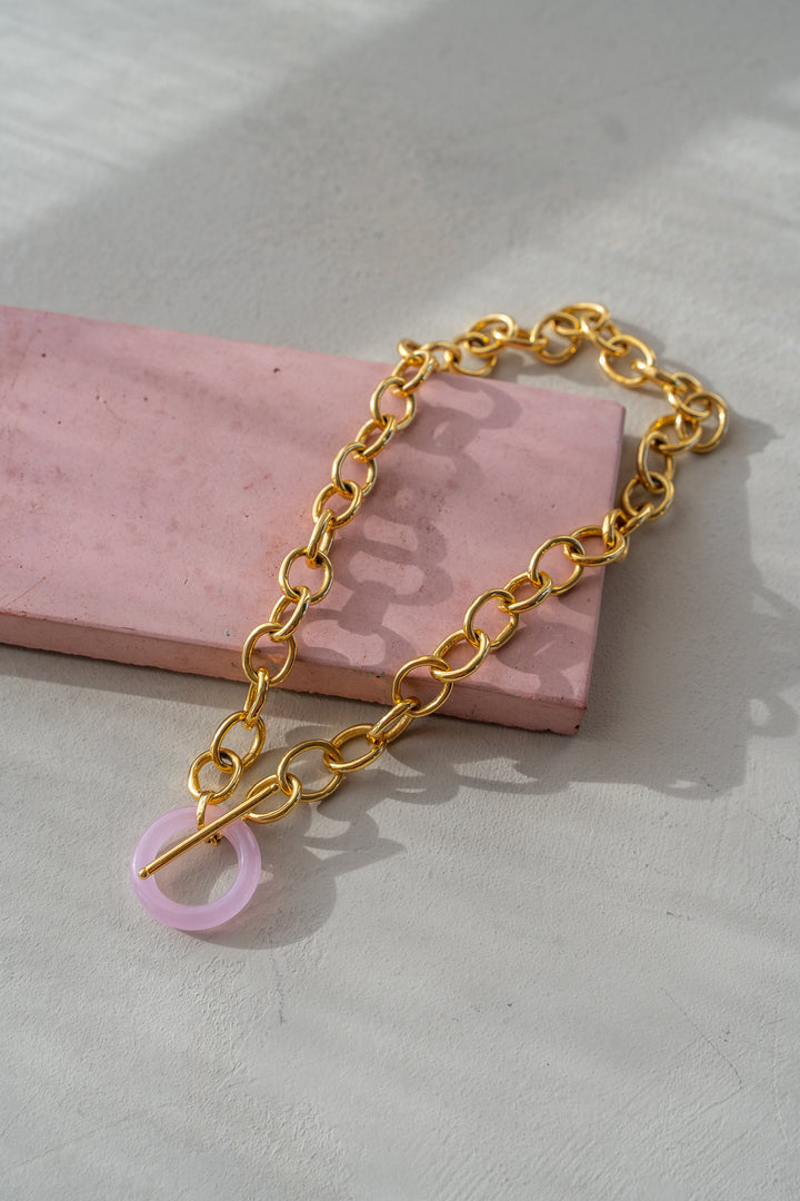 Rosy Loop Necklace