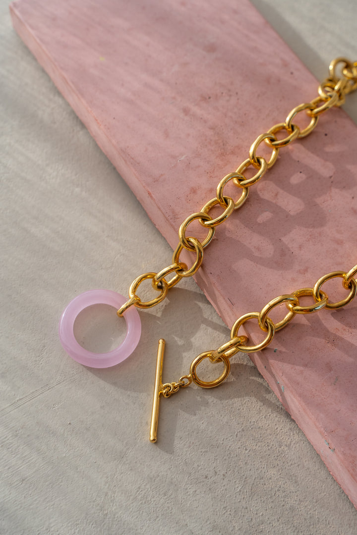 Rosy Loop Necklace